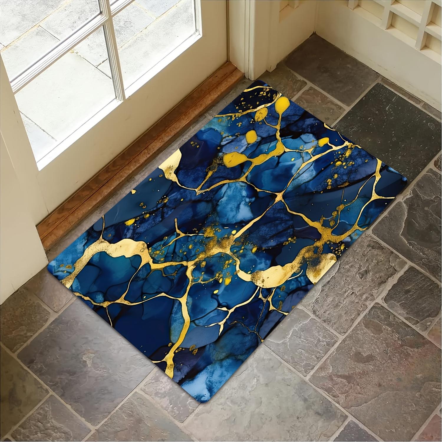 Elegant Blue and Gold Marble Doormat - Abstract Art Design for a Luxurious Home Entrance, Perfect for Modern Decor 40x60cm
Elegant Blue and Gold Marble Doormat - Abstract Art Design for a Luxurious Home Entrance, Perfect for Modern Decor 40x60cm