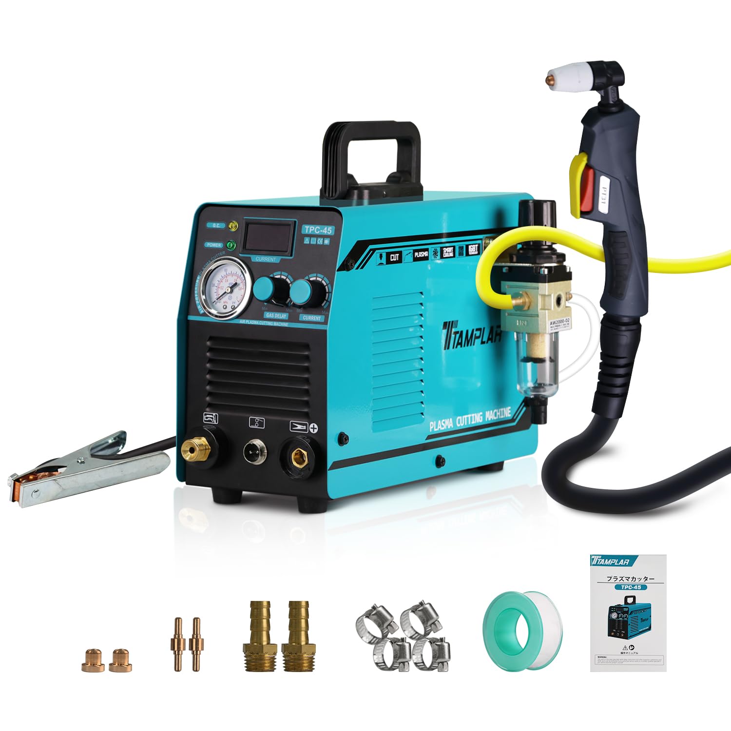 TTAMPLAR Plasma Cutter Plasma Cutting Machine 100V Updated Version Air Plasma Cutting Machine Contact Ignition Arc Inverter Automatic Switching синій
TTAMPLAR Plasma Cutter Plasma Cutting Machine 100V Updated Version Air Plasma Cutting Machine Contact Ignition Arc Inverter Automatic Switching синій