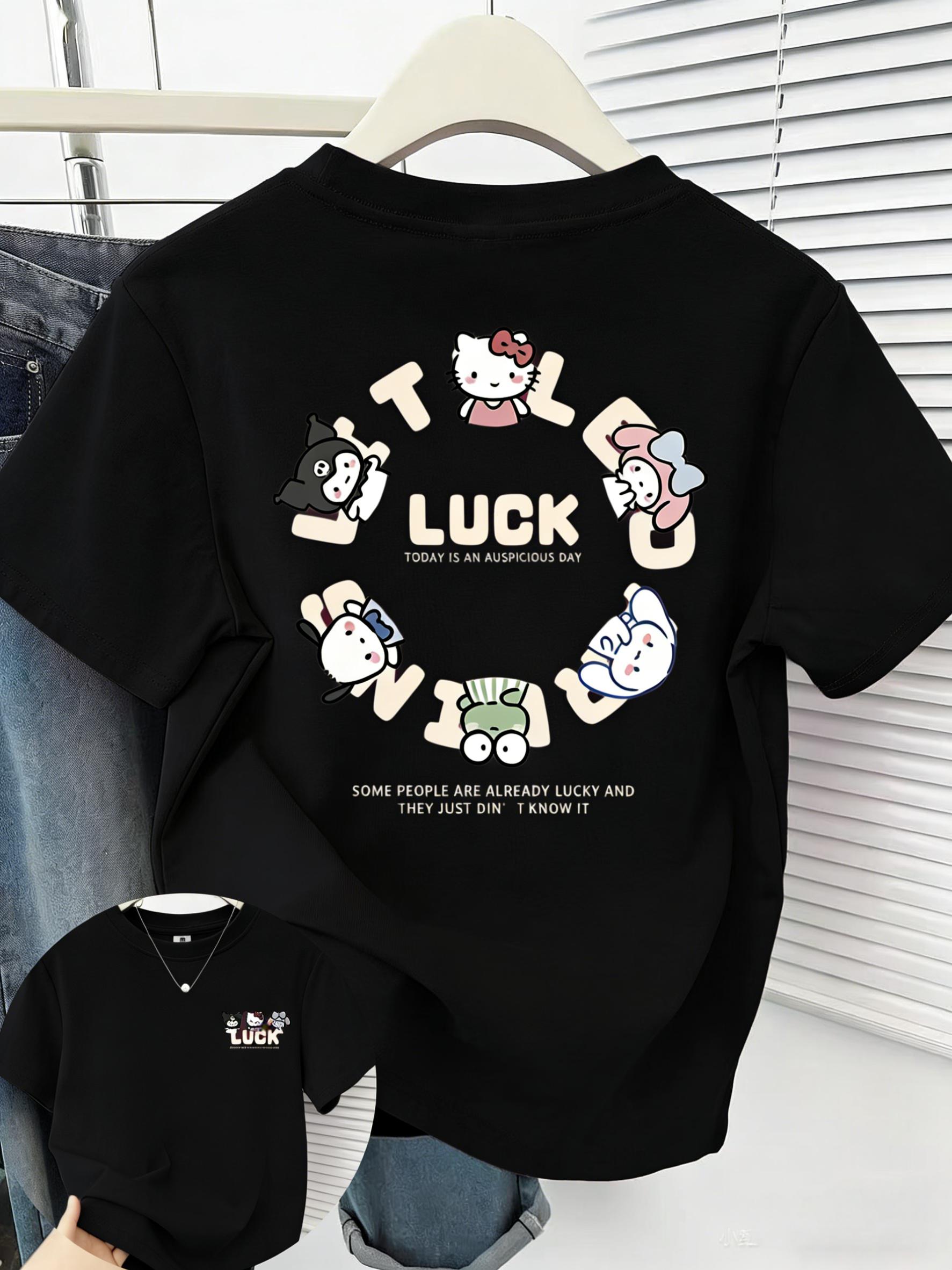 2026 New Luck Print TShirt Cute Hello Kitty Kuromi My Melody Cinnamoroll Family Matching Tees Casual Cotton Short Sleeve Tops S
2026 New Luck Print TShirt Cute Hello Kitty Kuromi My Melody Cinnamoroll Family Matching Tees Casual Cotton Short Sleeve Tops S
