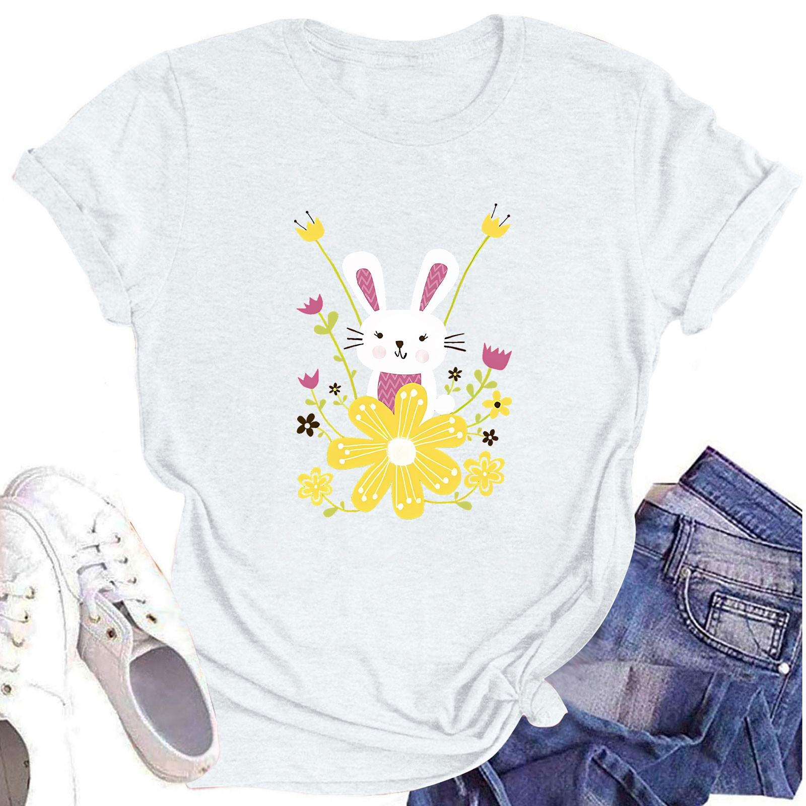 Женская повседневная футболка с коротким рукавом и круглым вырезом с пасхальным принтом M белый
Женская повседневная футболка с коротким рукавом и круглым вырезом с пасхальным принтом M белый