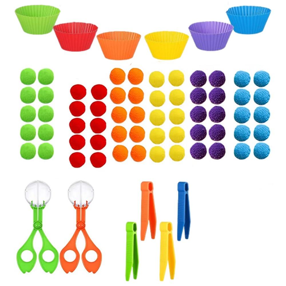 Rainbow Counting Pompoms Hairball Skill Learning Toy Color Matching Toy Set Chidlren Gifts Set 2
Rainbow Counting Pompoms Hairball Skill Learning Toy Color Matching Toy Set Chidlren Gifts Set 2