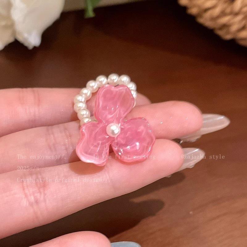 Romantic Fashion Dopamine Colorful Flower Imitation Pearl Beaded Rings for Women Sweet Vacation Finger Zircon Accessories Gift resizable розовый
Romantic Fashion Dopamine Colorful Flower Imitation Pearl Beaded Rings for Women Sweet Vacation Finger Zircon Accessories Gift resizable розовый