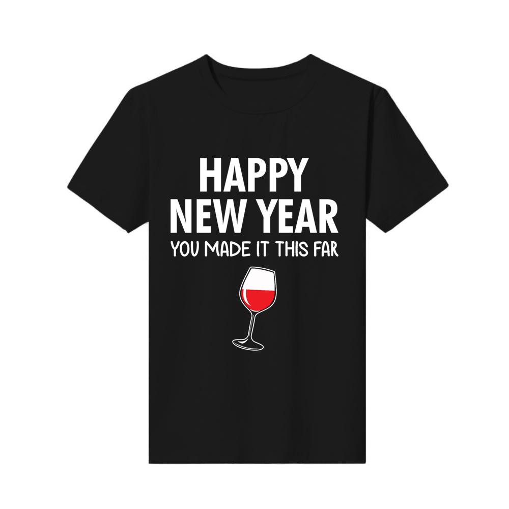 t-shirt o-neck print 2023 happy year wine lover funny slogan Cotton Top mens custom made short-sleeved Fashion 3XL чорний 
t-shirt o-neck print 2023 happy year wine lover funny slogan Cotton Top mens custom made short-sleeved Fashion 3XL чорний