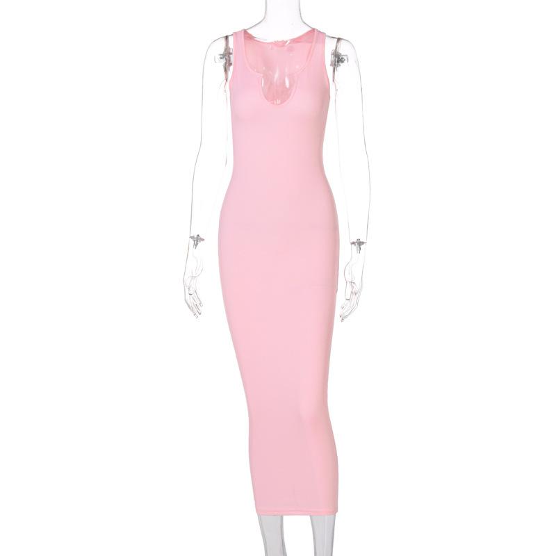 Сексуальна сукня Весняна мода Сексуальна сукня з U-подібним вирізом без рукавів Приталена сукня Модний темперамент Елегантний жіночий одяг M рожевий
Сексуальна сукня Весняна мода Сексуальна сукня з U-подібним вирізом без рукавів Приталена сукня Модний темперамент Елегантний жіночий одяг M рожевий