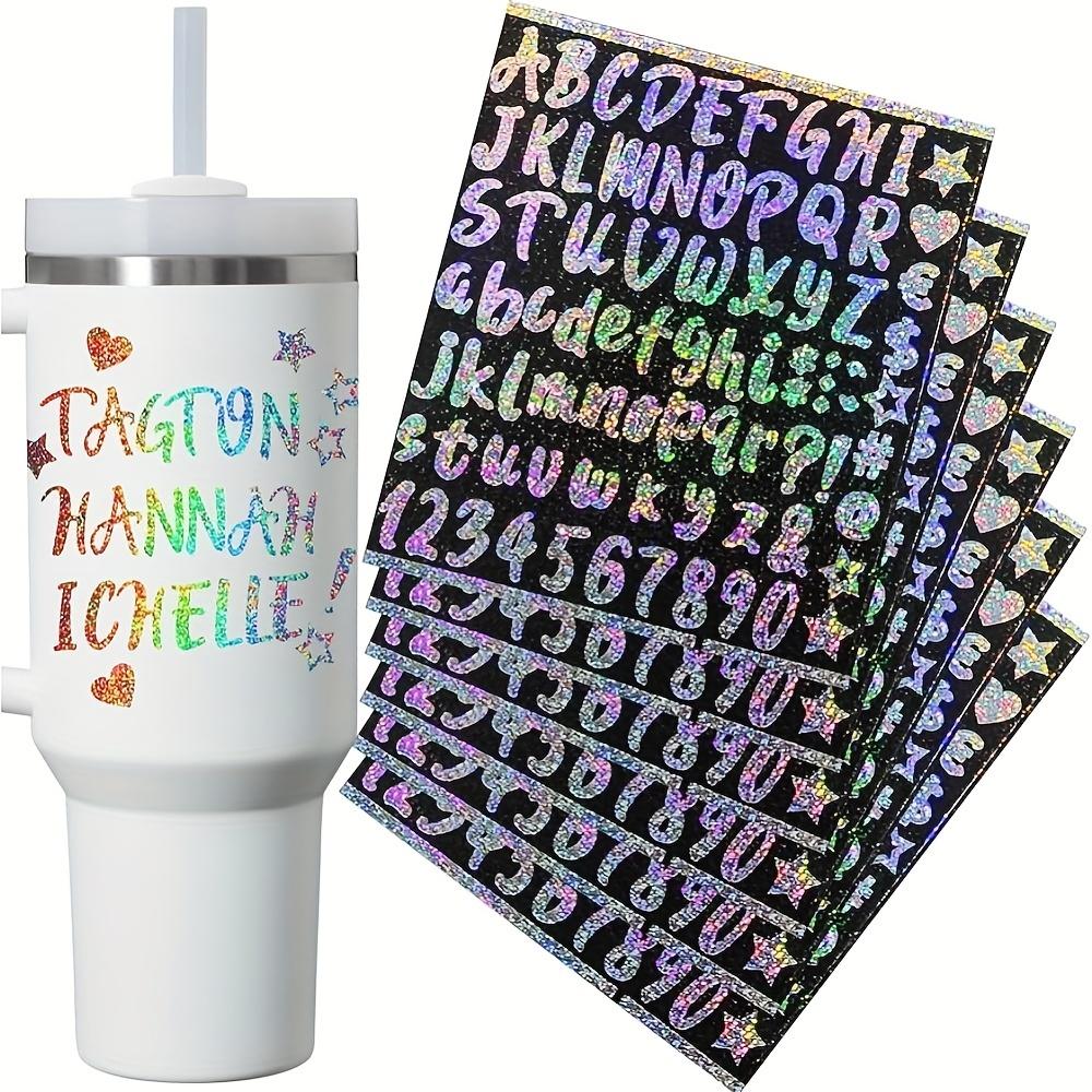 Creative Laser Letters, Personalized Numbers, Name Stickers Suitable for Stanley Glass Cups, Lids, and Additions with Cartoon Shiny Reflective Adhesiv 6PCS
Creative Laser Letters, Personalized Numbers, Name Stickers Suitable for Stanley Glass Cups, Lids, and Additions with Cartoon Shiny Reflective Adhesiv 6PCS