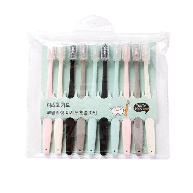 10 шт., зубная щетка-макарон, десять упаковок, чистые зубные щетки для взрослых, мягкие зубы, глубокая чистка, портативный, для путешествий
10 шт., зубная щетка-макарон, десять упаковок, чистые зубные щетки для взрослых, мягкие зубы, глубокая чистка, портативный, для путешествий