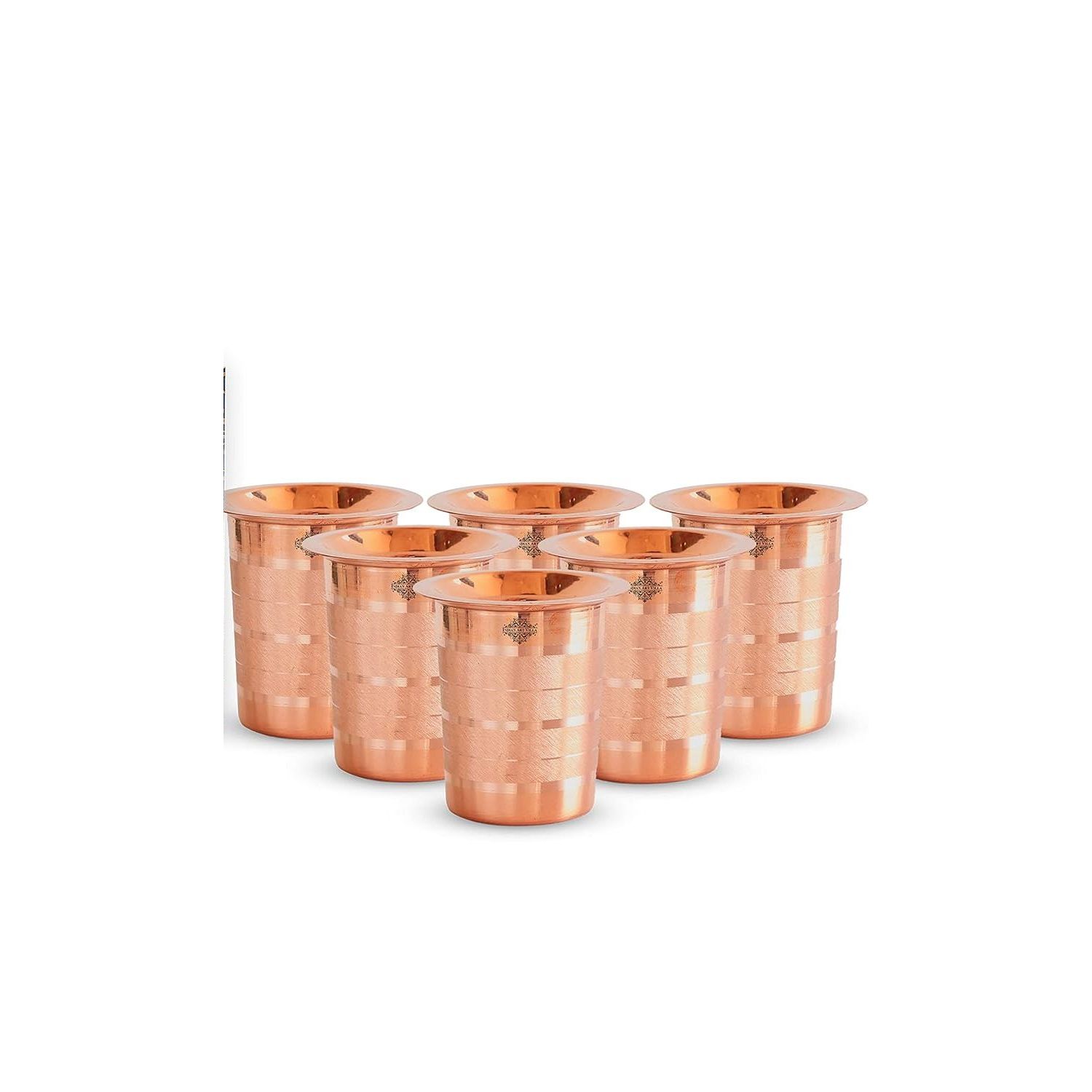 Copper Material Glass Tumbler Cup with Lid Set, Drinkware Home Restaurant, Yoga Ayurveda, 300 ML Each, 6 Pieces
Copper Material Glass Tumbler Cup with Lid Set, Drinkware Home Restaurant, Yoga Ayurveda, 300 ML Each, 6 Pieces