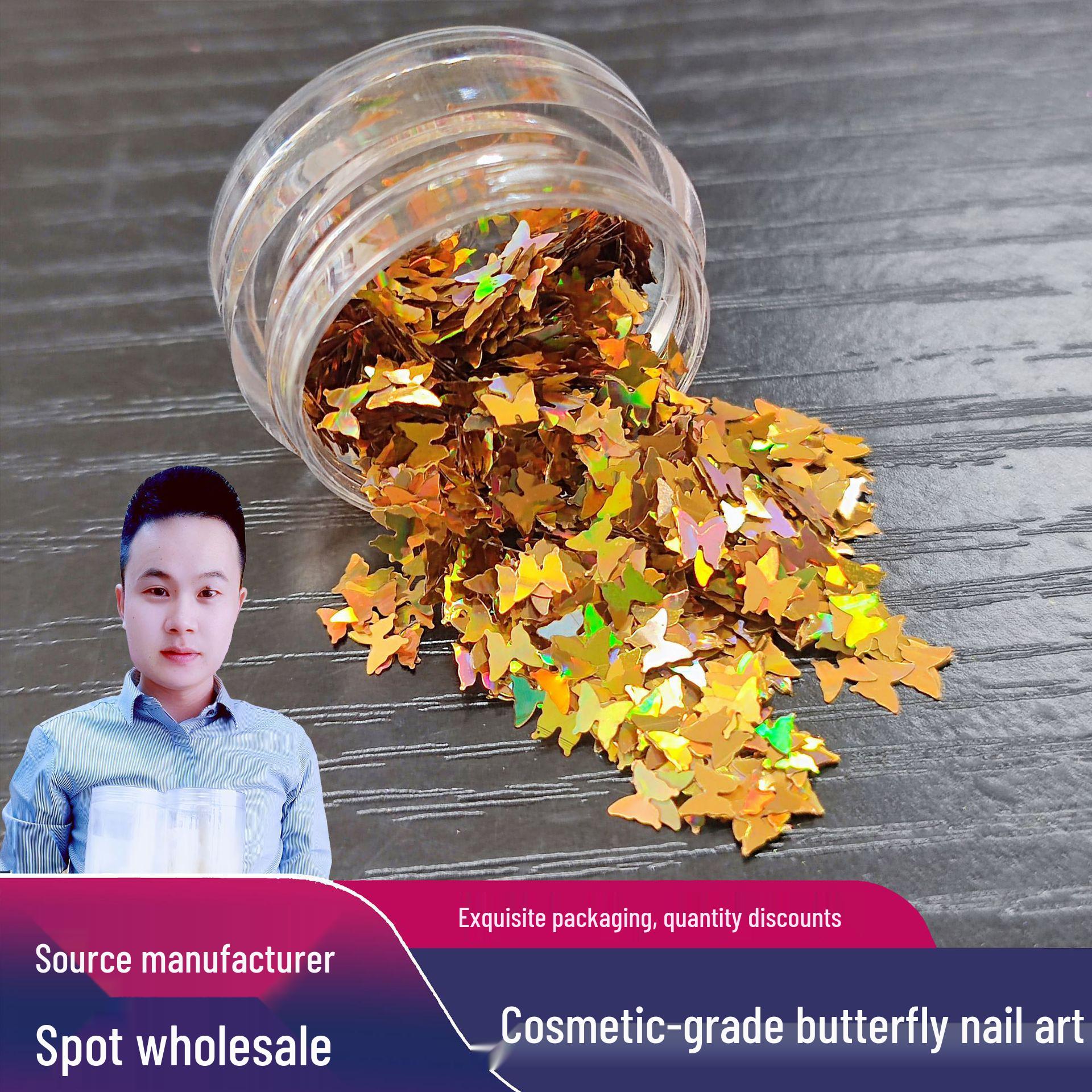 Nail Art Butterfly Glitter Powder Set: Silver, Gold & Seven-Color Stamping for Pro Salons 1 gram package
Nail Art Butterfly Glitter Powder Set: Silver, Gold & Seven-Color Stamping for Pro Salons 1 gram package