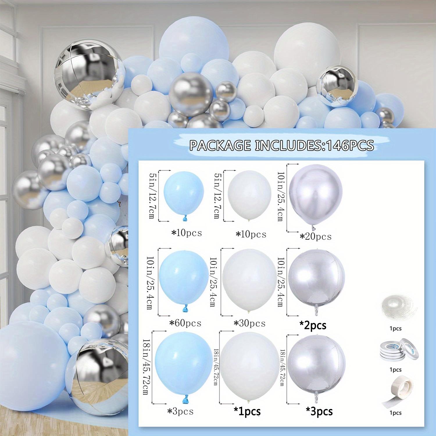 142pcs Blue White Silver Balloon Arch Set, Suitable for Twinkle Twinkle Little Star Party, Birthday Party, Wedding Decoration Other
142pcs Blue White Silver Balloon Arch Set, Suitable for Twinkle Twinkle Little Star Party, Birthday Party, Wedding Decoration Other