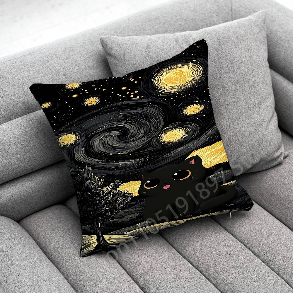 Midnight Starry Sky Cat Star Van Gogh Throw Pillow Case For 30x30cm 40x40cm 45x45cm 50x50cm 55x55cm Square Sofa Pillowcase Shell 30cmx30cm
Midnight Starry Sky Cat Star Van Gogh Throw Pillow Case For 30x30cm 40x40cm 45x45cm 50x50cm 55x55cm Square Sofa Pillowcase Shell 30cmx30cm