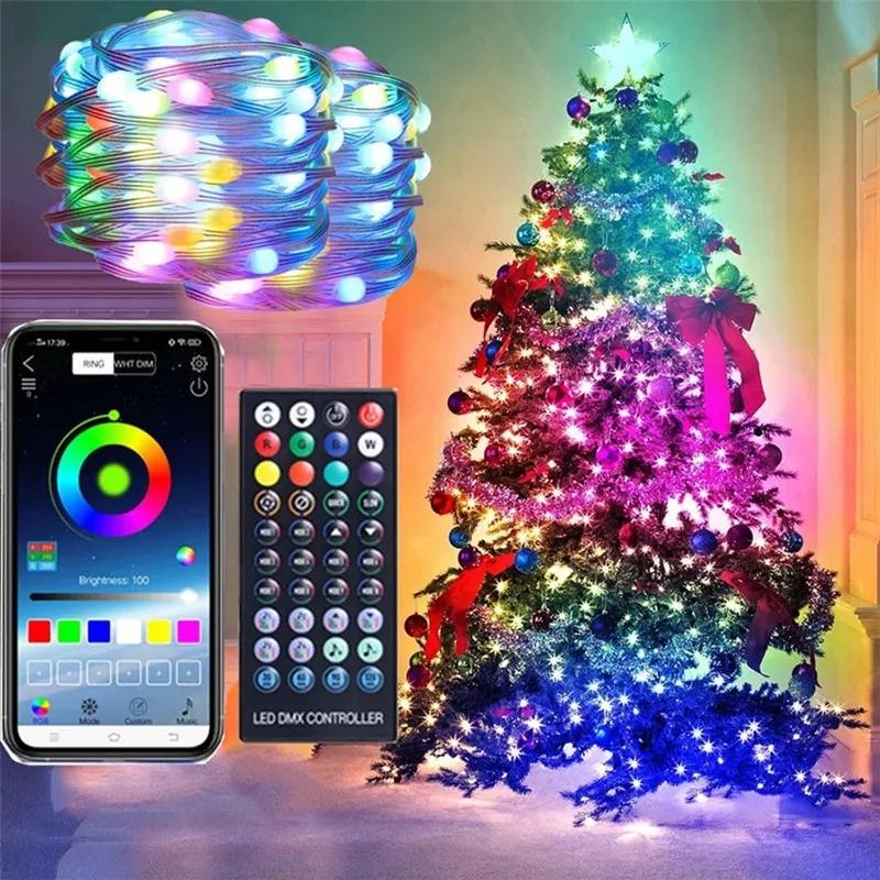 LED Bluetooth Барвиста світлова смуга APP Connection USB Port 24 Keys Remote Control Christmas Halloween New Year Party Decoration
LED Bluetooth Барвиста світлова смуга APP Connection USB Port 24 Keys Remote Control Christmas Halloween New Year Party Decoration