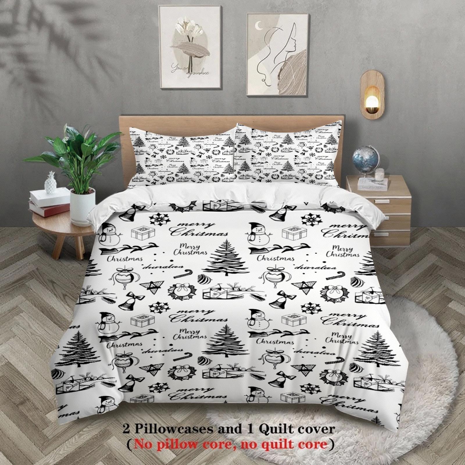 Christmas Bedding Set Duvet Cover Set Soft Single Twin Size Home Decor Christmas Gift For Girls Women Home Bedroom Decor EU Single(135*200cm)3pcs
Christmas Bedding Set Duvet Cover Set Soft Single Twin Size Home Decor Christmas Gift For Girls Women Home Bedroom Decor EU Single(135*200cm)3pcs