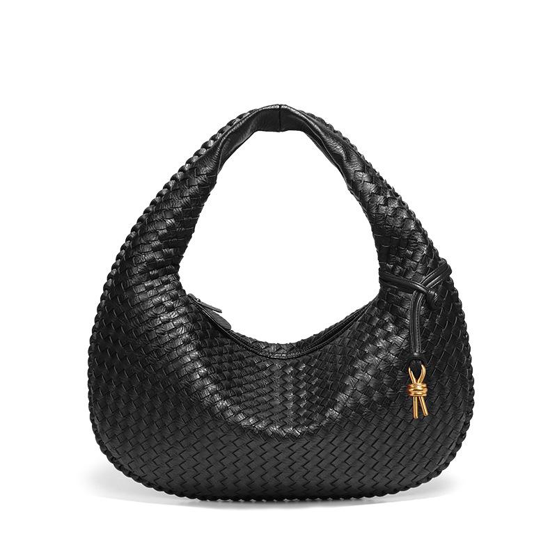 Тканая сумка-полумесяц, высококлассная одноплечевая сумка-пельмень, трендовая женская сумка для ношения в руке, нишевая одноплечевая сумка-подмышка.