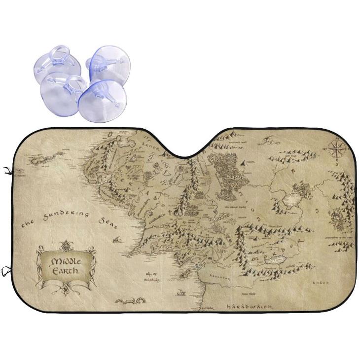 Car Windshield Sunshade - Middle Earth Map Pattern, Sun Visor Protector Blocks UV Rays Universal Auto Accessories Keep Your Vehicle Cool for Car Small
Car Windshield Sunshade - Middle Earth Map Pattern, Sun Visor Protector Blocks UV Rays Universal Auto Accessories Keep Your Vehicle Cool for Car Small