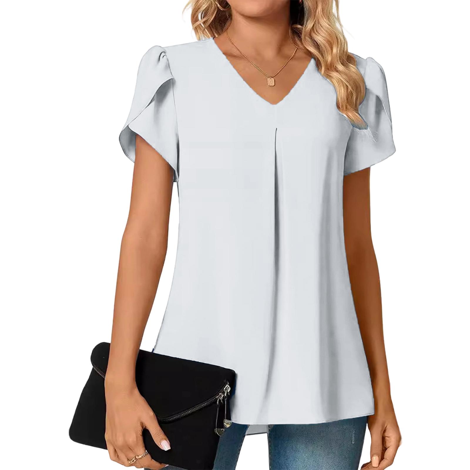 Women s Fashion Casual V-neck Sleeve Short-sleeve Blouse XL білий
Women s Fashion Casual V-neck Sleeve Short-sleeve Blouse XL білий