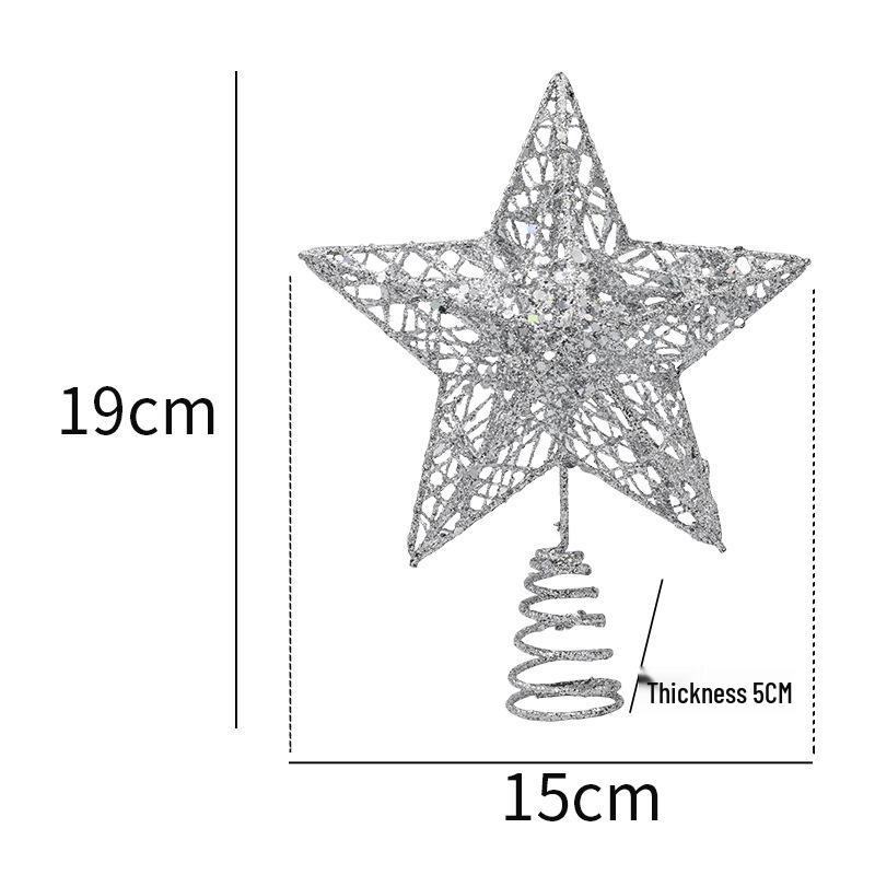 Five-pointed Star Iron Ornament: Sequined Tree Topper for Christmas Decorations
Five-pointed Star Iron Ornament: Sequined Tree Topper for Christmas Decorations