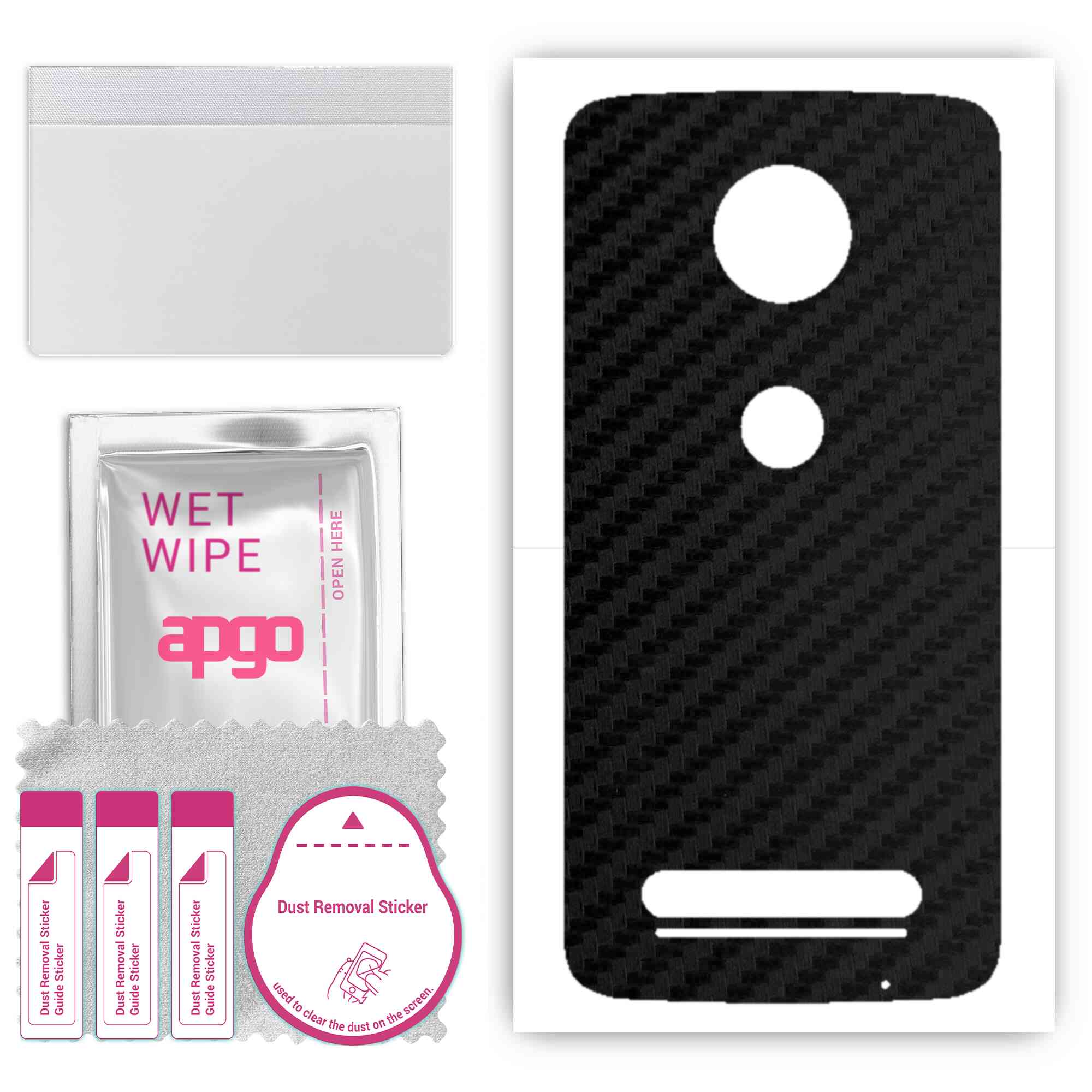 apgo Protective Skin Sticker for the back compatible with Motorola Moto Z2 Play, Wrap Film, Foil, Vinyl - Pattern Carbon Black
apgo Protective Skin Sticker for the back compatible with Motorola Moto Z2 Play, Wrap Film, Foil, Vinyl - Pattern Carbon Black