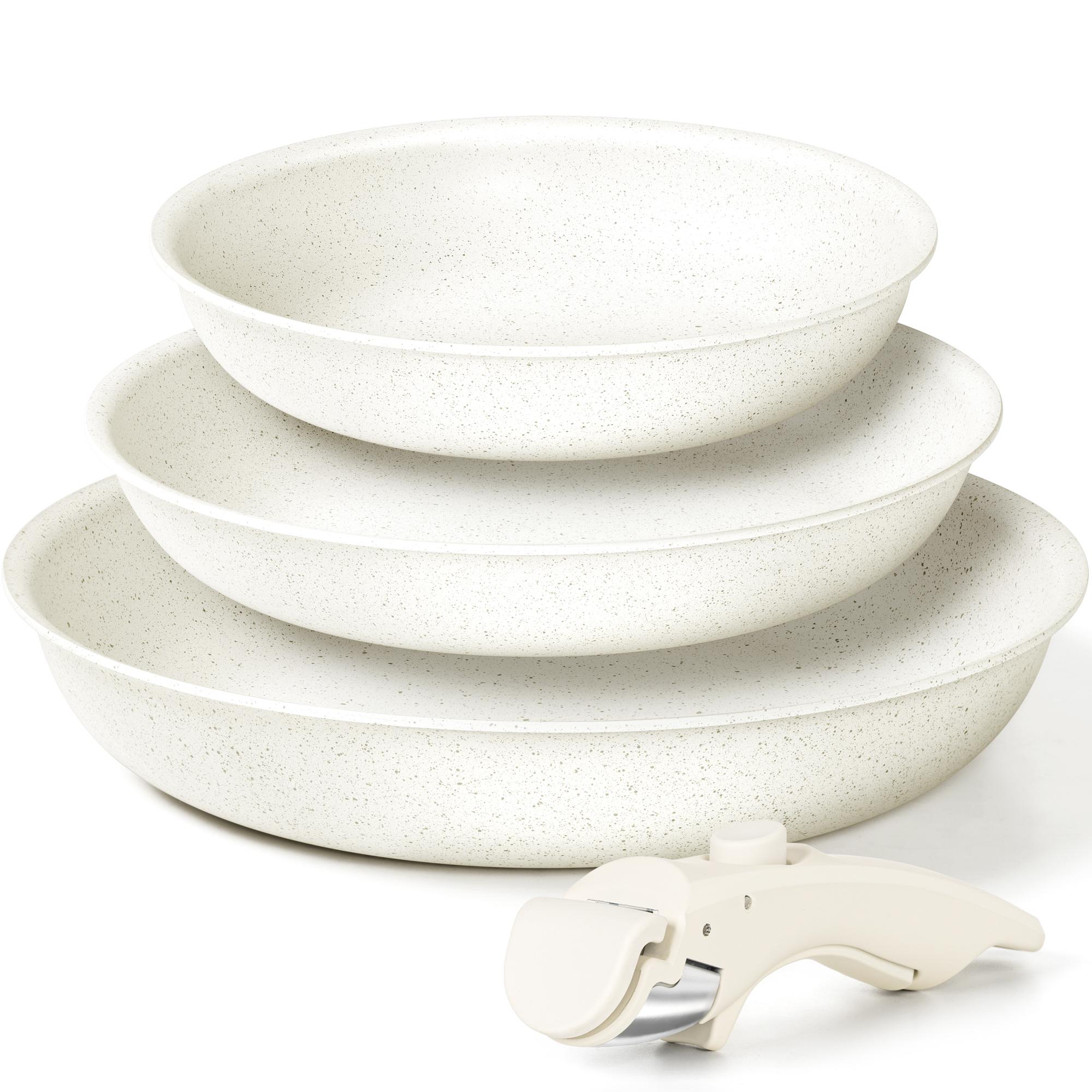 MICHELANGELO Nonstick Frying Pan Set Long Pan with Detachable Handle Omelette Pan Granite Coated Oven Safe Cookware
MICHELANGELO Nonstick Frying Pan Set Long Pan with Detachable Handle Omelette Pan Granite Coated Oven Safe Cookware