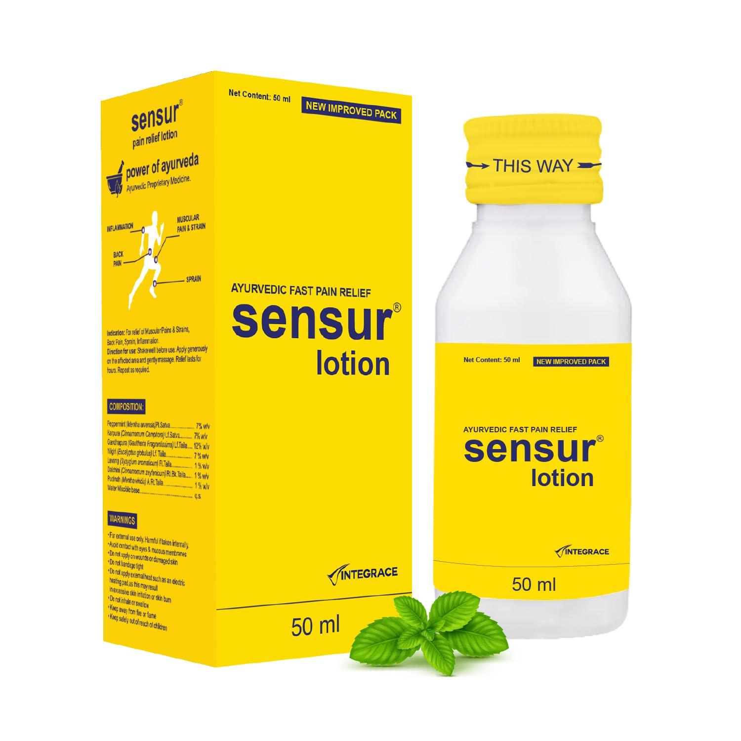 Sensur Натуральный аюрведический лосьон для облегчения боли 50 мл Упаковка 1 Быстродействующее облегчение боли в мышцах и суставах
Sensur Натуральный аюрведический лосьон для облегчения боли 50 мл Упаковка 1 Быстродействующее облегчение боли в мышцах и суставах