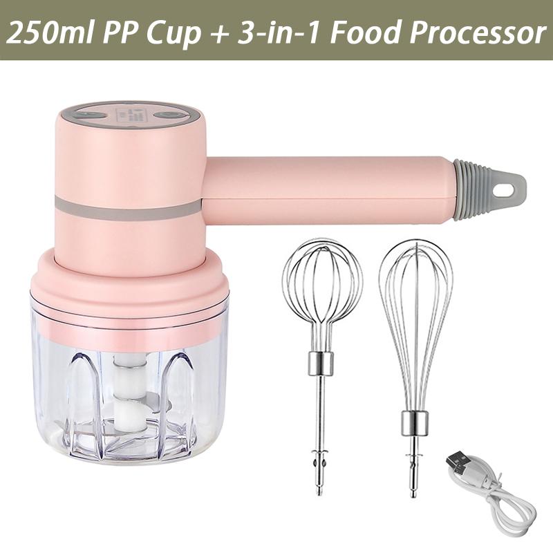 3-In-1 Electric Handheld Mixer Portable Whisk Multi Blender For Baking Egg Beater Food Processor Kitchen Tools With Box рожевий
3-In-1 Electric Handheld Mixer Portable Whisk Multi Blender For Baking Egg Beater Food Processor Kitchen Tools With Box рожевий