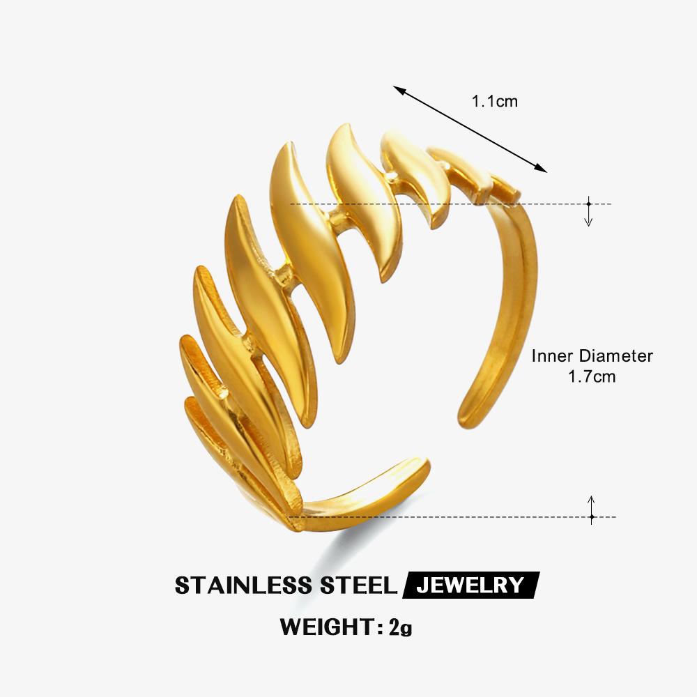 18K Gold Plated Geometric Rings for Women New Fashion Stainless Steel Adjustable Open Ring Wedding Party Jewelry Accessories
18K Gold Plated Geometric Rings for Women New Fashion Stainless Steel Adjustable Open Ring Wedding Party Jewelry Accessories