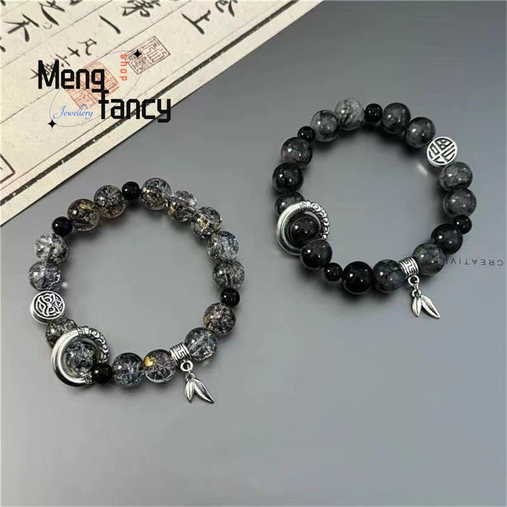 Natural Ancient Style Coloured Glaze Cracked Ice Running Ring Beaded Bracelet Exquisite High-grade Couple Luxury Fashion Jewelry
Natural Ancient Style Coloured Glaze Cracked Ice Running Ring Beaded Bracelet Exquisite High-grade Couple Luxury Fashion Jewelry