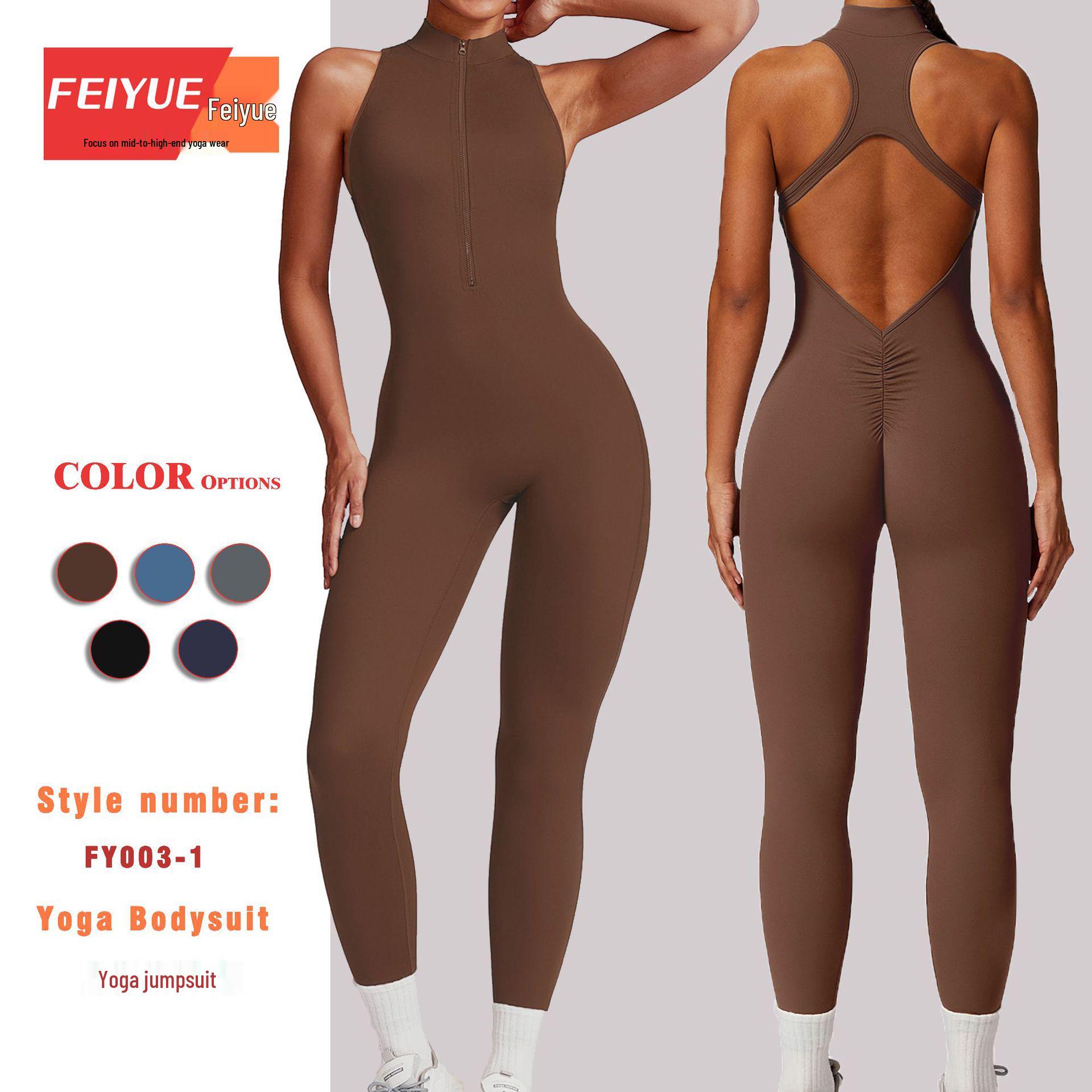 European & American Hollow Back Yoga Bodysuit - High Elastic, Hip-Lifting Fitness Wear Medium
European & American Hollow Back Yoga Bodysuit - High Elastic, Hip-Lifting Fitness Wear Medium
