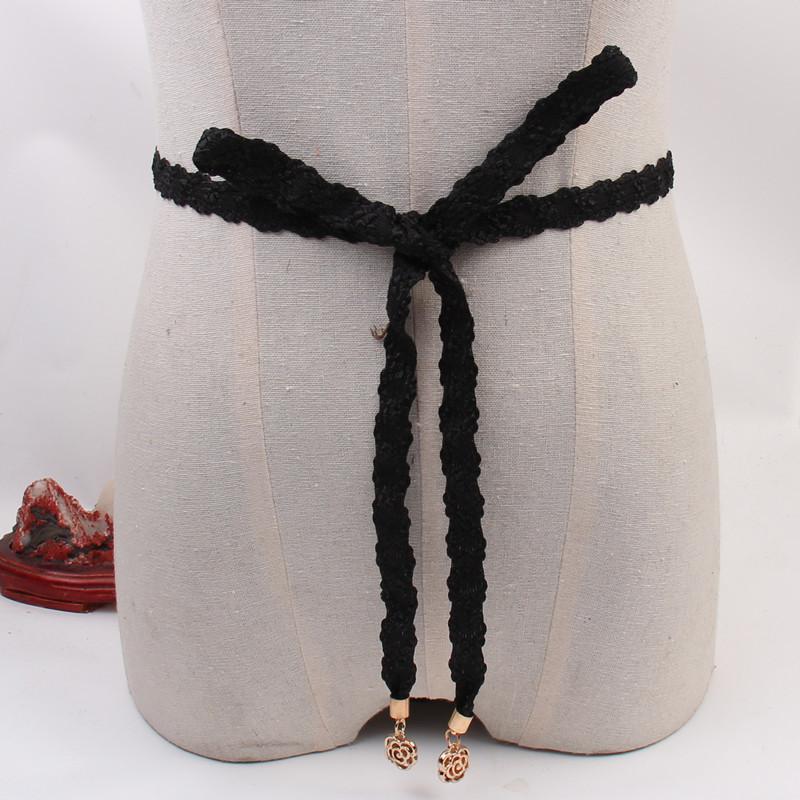 Waist Rope Flower Buckle Thin Lady Belt Black And Blue Skirt Decorative Belt Red Seal Alloy Flower Buckle чорний
Waist Rope Flower Buckle Thin Lady Belt Black And Blue Skirt Decorative Belt Red Seal Alloy Flower Buckle чорний