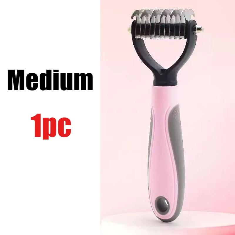 Professional Pet Deshedding Brush Double Sided Undercoat Rake for Dogs Cats Grooming Tool
Professional Pet Deshedding Brush Double Sided Undercoat Rake for Dogs Cats Grooming Tool