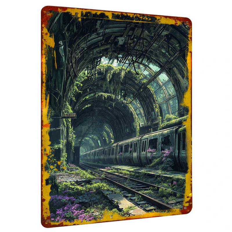Abandoned Subway Station Vintage Metal Wall Art Industrial Style Greenery Archway Scene Decorative Painting for Living Room 20x30cm(7.8x11.8inch)
Abandoned Subway Station Vintage Metal Wall Art Industrial Style Greenery Archway Scene Decorative Painting for Living Room 20x30cm(7.8x11.8inch)
