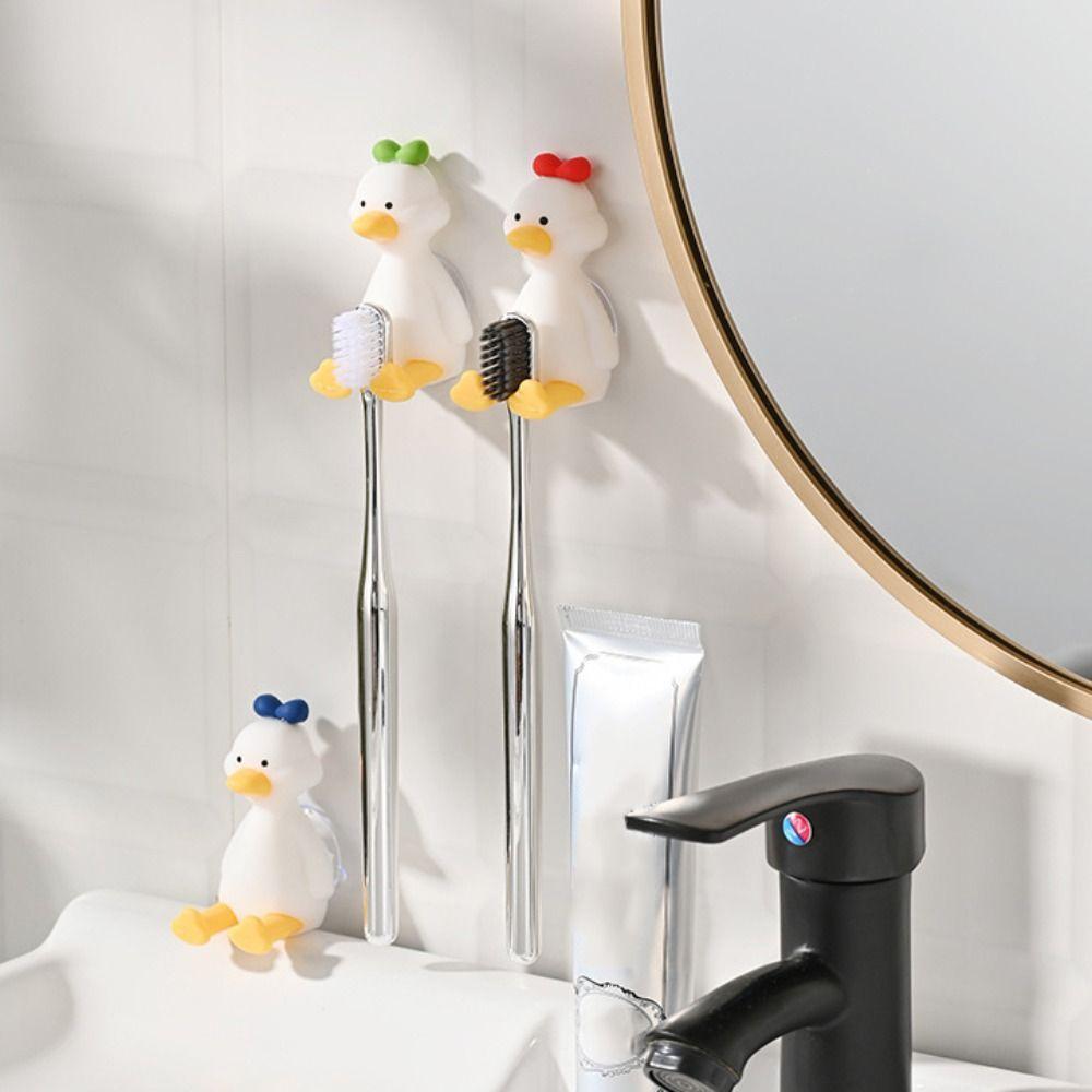 Cute Duck Toothbrush Holder Silicone Storage Rack Creativity Toothbrush Rack Red-Style B
Cute Duck Toothbrush Holder Silicone Storage Rack Creativity Toothbrush Rack Red-Style B