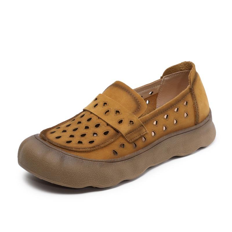 Spring and summer new soft bottom soft surface one pedal real cowhide retro flat bottom comfortable hole casual breathable women s shoes 41 жовтий
Spring and summer new soft bottom soft surface one pedal real cowhide retro flat bottom comfortable hole casual breathable women s shoes 41 жовтий