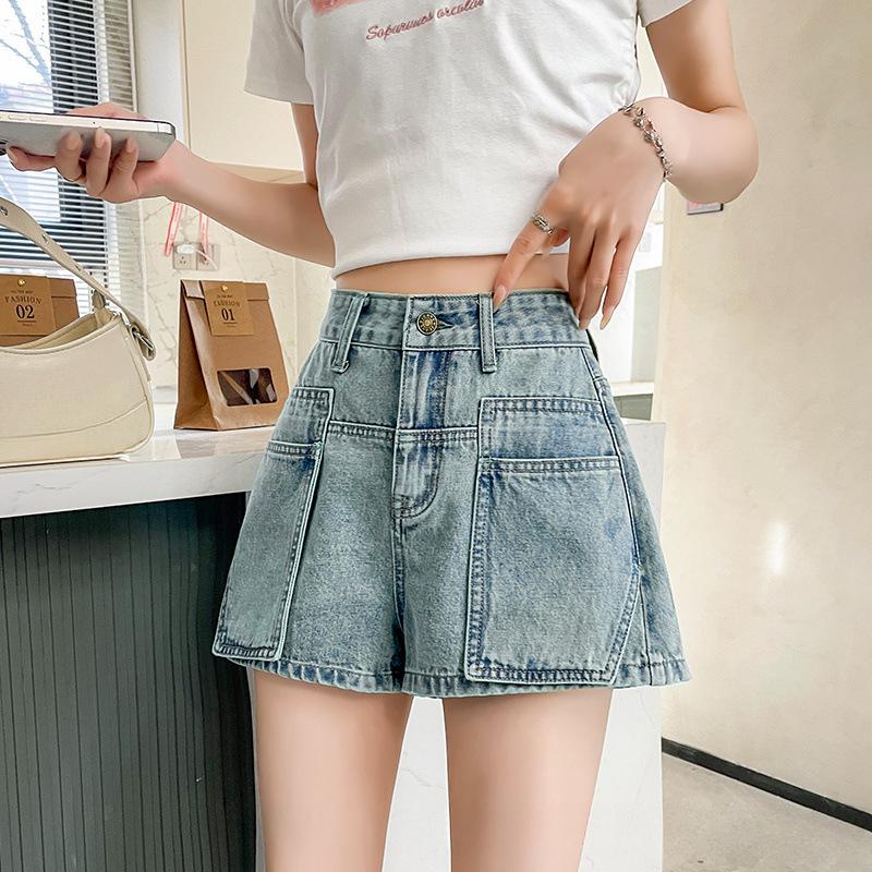 Jade Blue Work Denim Shorts Summer Thin High Waist Slimming Wide-leg Loose A-line Shorts XS
Jade Blue Work Denim Shorts Summer Thin High Waist Slimming Wide-leg Loose A-line Shorts XS