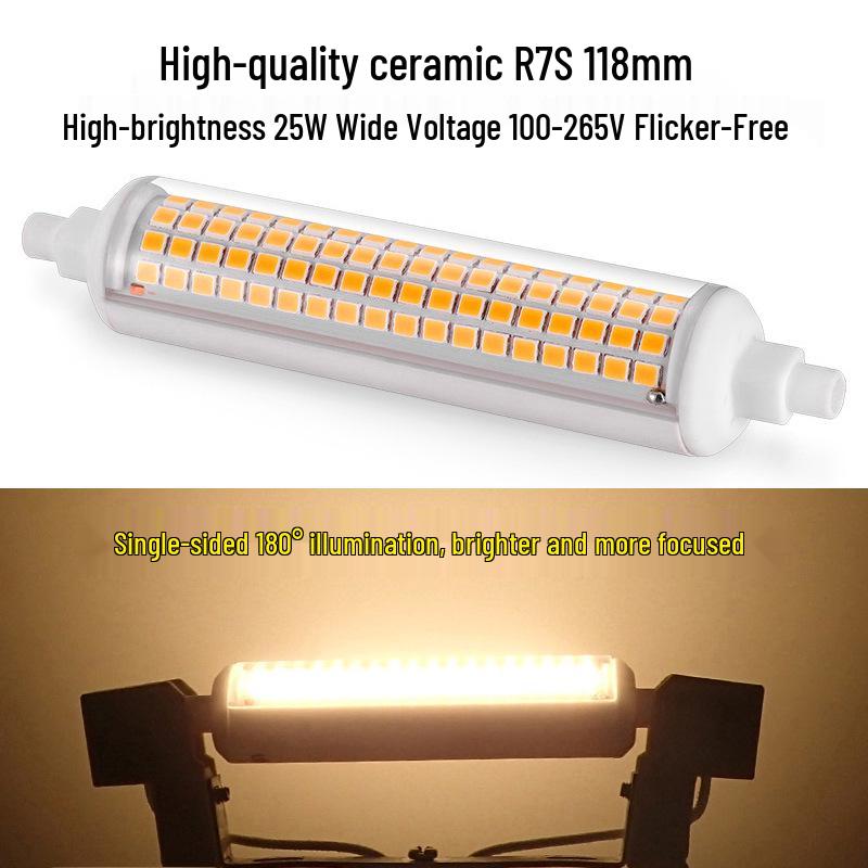 High-Quality 118MM 25W LED Tube, R7S 220V/120V, Flicker-Free, Ceramic Replacement for Halogen Lamps 25W холодний білий колір
High-Quality 118MM 25W LED Tube, R7S 220V/120V, Flicker-Free, Ceramic Replacement for Halogen Lamps 25W холодний білий колір