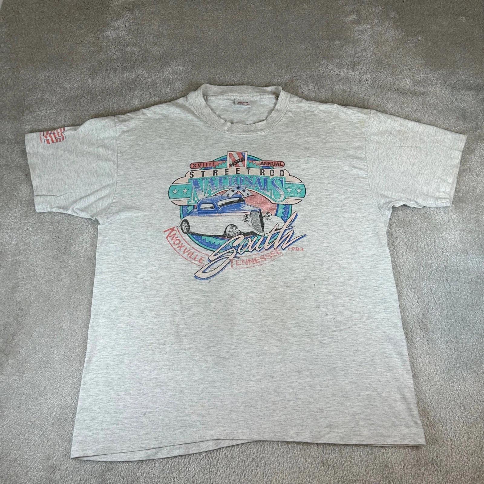 Vintage 1993 Anvil Street Rod Nationals T-shirt Men s XL Gray Knoxville TN USA XL
Vintage 1993 Anvil Street Rod Nationals T-shirt Men s XL Gray Knoxville TN USA XL