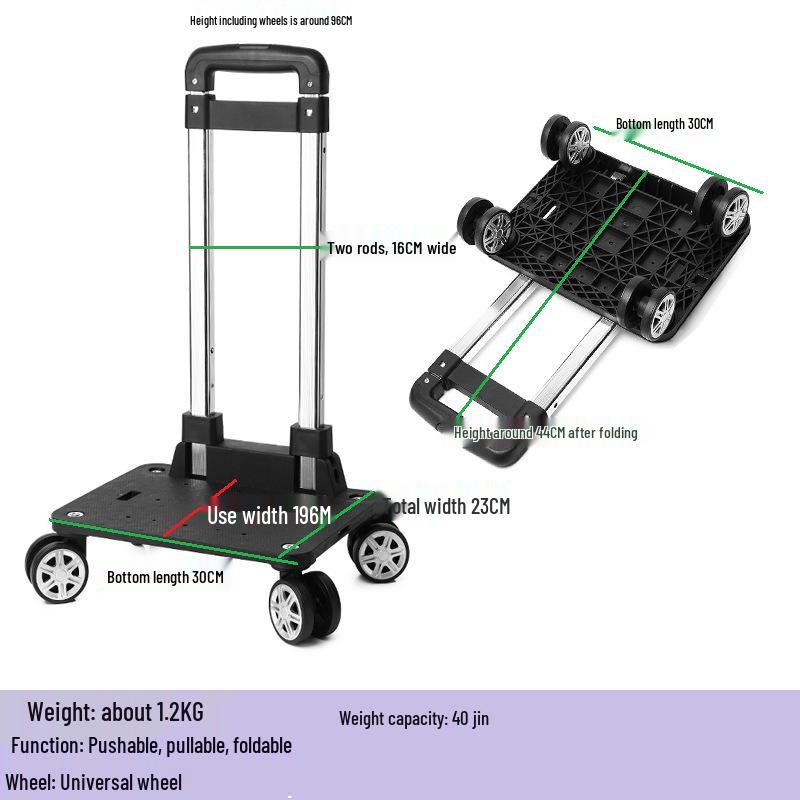 Universal Six-Wheel Airline Suitcase & Backpack Trolley Frame, Portable Folding Aluminum Alloy
Universal Six-Wheel Airline Suitcase & Backpack Trolley Frame, Portable Folding Aluminum Alloy