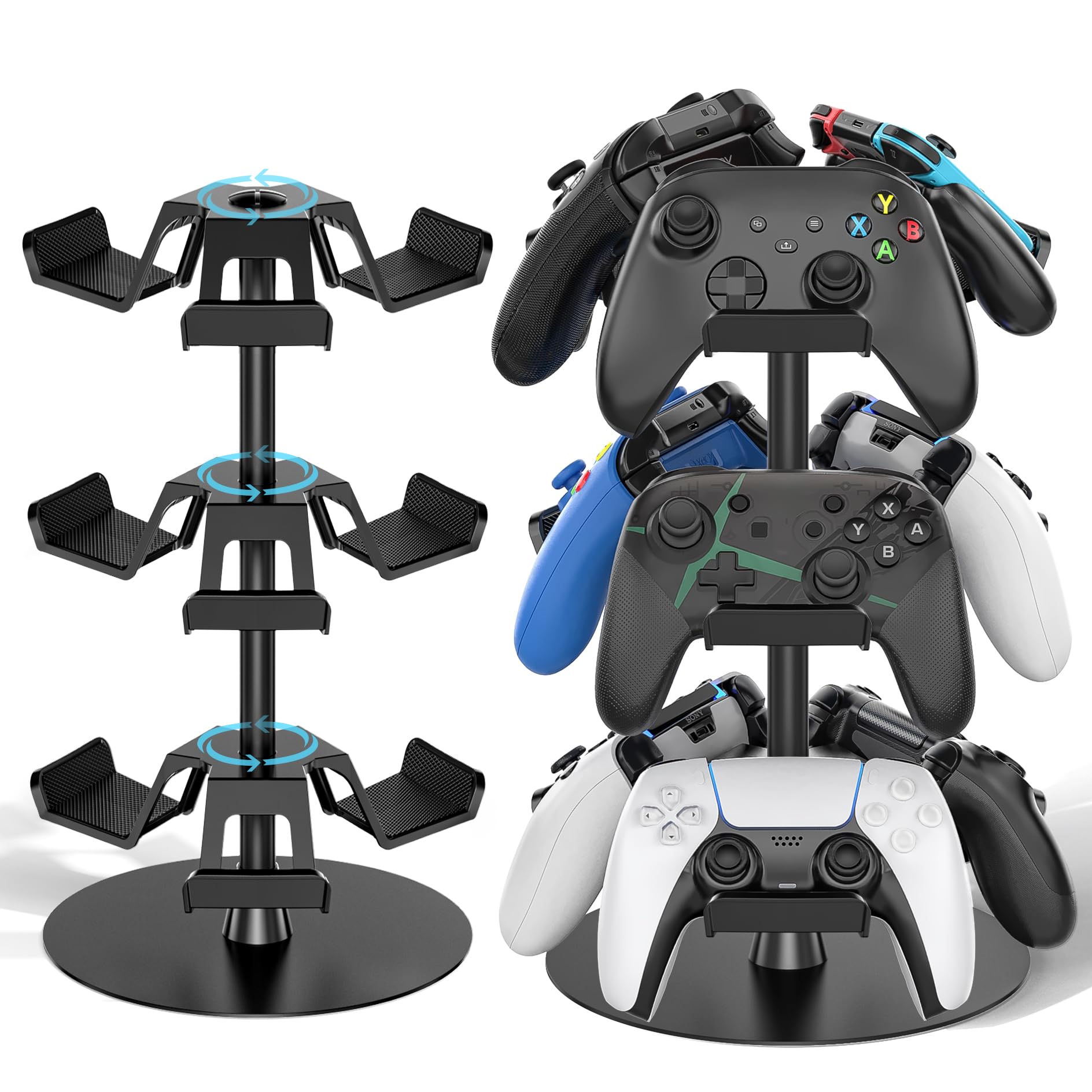 Controller symmetrical can store up to 9 items Game Controller Storage Tabletop Headphone 360 Degree Headset Easy to Sturdy and Space Compatible with
Controller symmetrical can store up to 9 items Game Controller Storage Tabletop Headphone 360 Degree Headset Easy to Sturdy and Space Compatible with