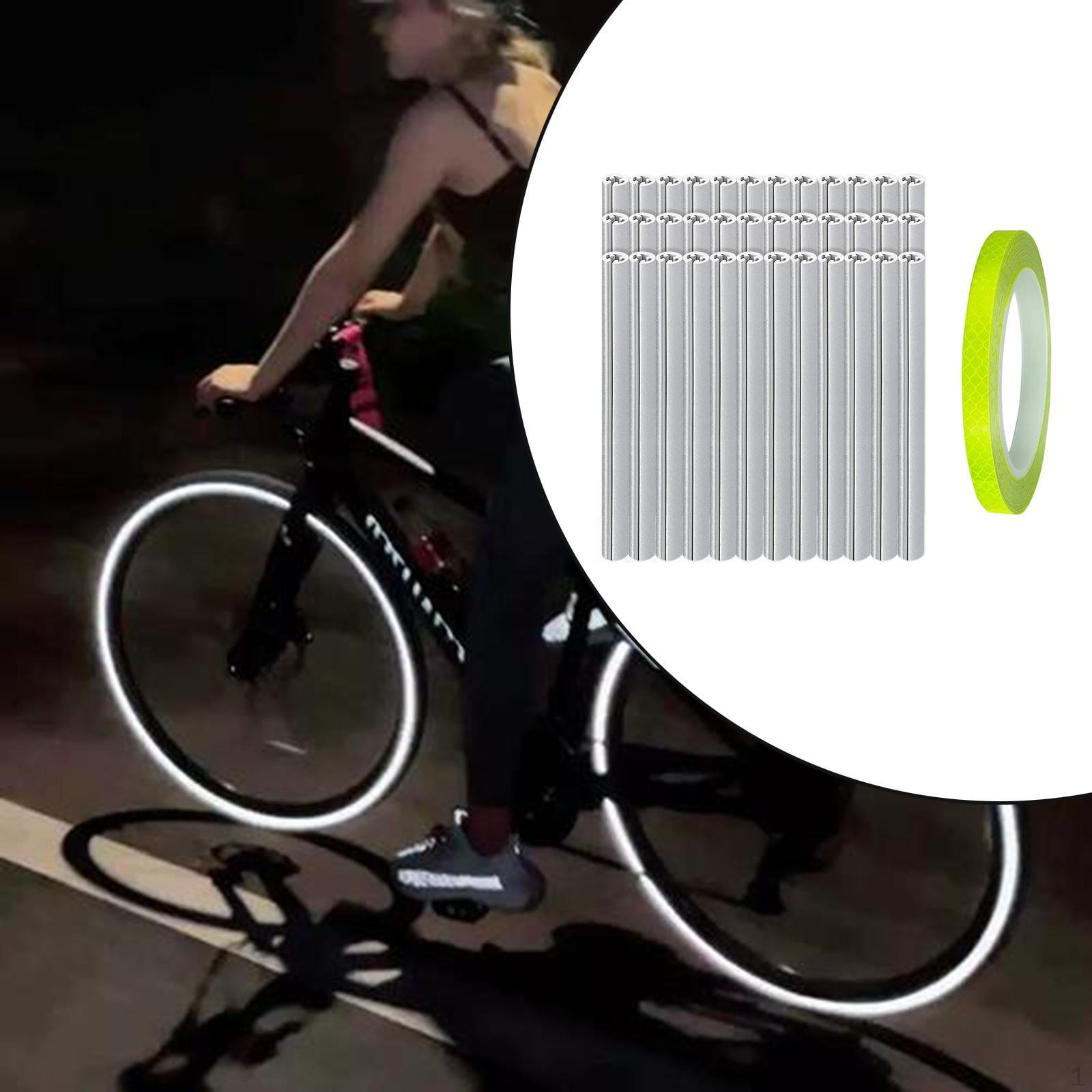 36 штук Светоотражатели на спицы велосипеда Легкая установка со светоотражающими лентами для видимости 360° with 1 wheel sticker
36 штук Светоотражатели на спицы велосипеда Легкая установка со светоотражающими лентами для видимости 360° with 1 wheel sticker