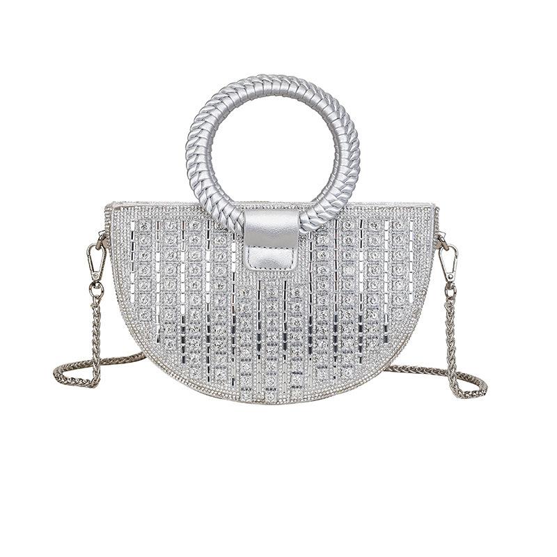 2026 Brand Fashion Luxury Designer Woven Round Handle Big Diamond Women s Evening Bag Half Moon Shiny Crystal Crossbody Handbag
2026 Brand Fashion Luxury Designer Woven Round Handle Big Diamond Women s Evening Bag Half Moon Shiny Crystal Crossbody Handbag