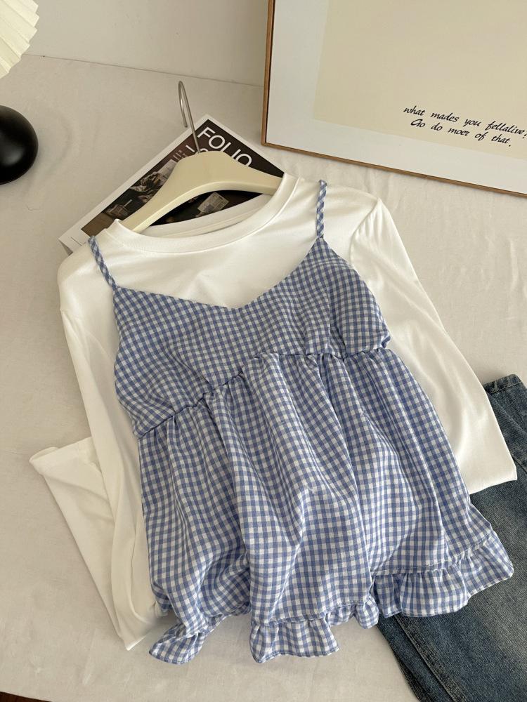 Spring Women s Strappy Two-Piece Set with Ruffled Hem: Sweet and Youthful Fashion Layering One Size
Spring Women s Strappy Two-Piece Set with Ruffled Hem: Sweet and Youthful Fashion Layering One Size