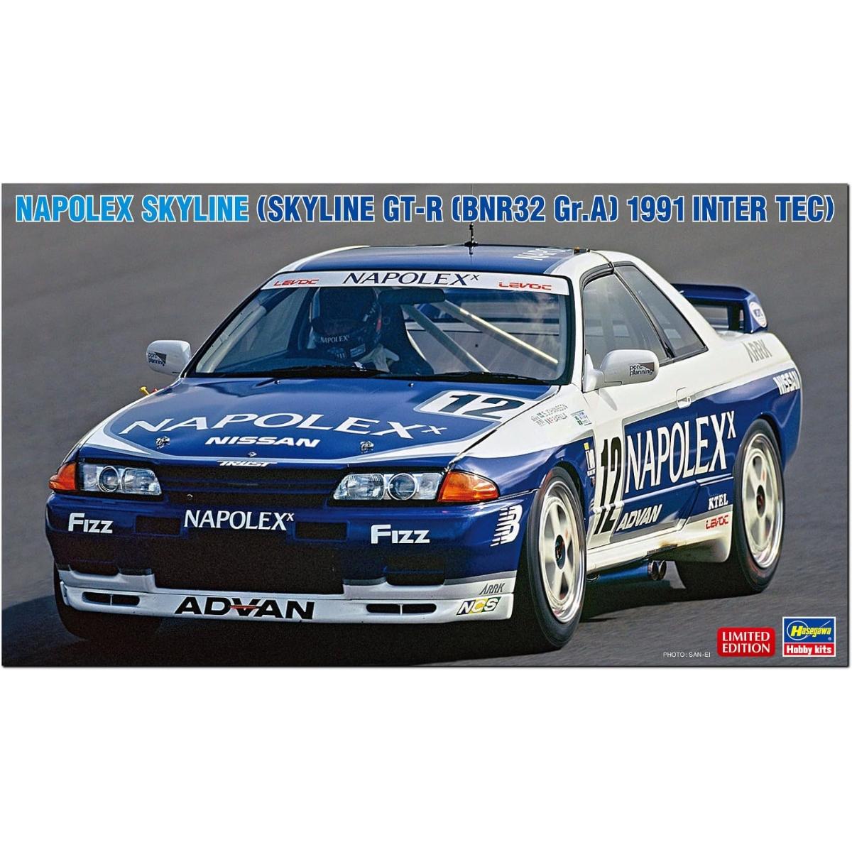 Hasegawa Napolex Skyline BNR32 1991 Plastic Model Kit 20780 1/24 (Skyline GT-R Gr.A Spec. InterTEC) (Car)
Hasegawa Napolex Skyline BNR32 1991 Plastic Model Kit 20780 1/24 (Skyline GT-R Gr.A Spec. InterTEC) (Car)