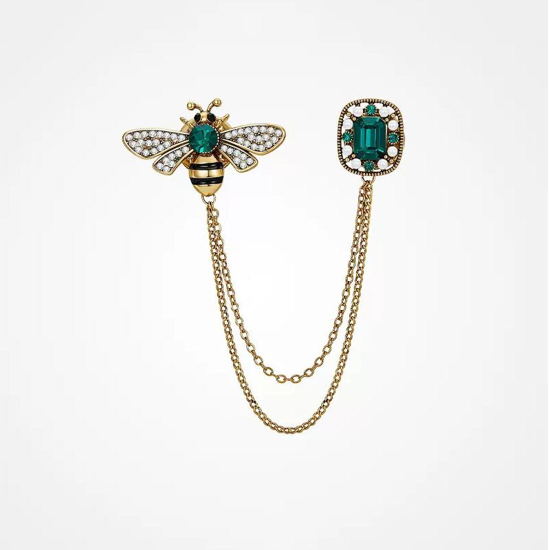 Брошь-цепочка с пчелой, Насекомое, Эмаль, Страз, Корсаж, Цепочка для платья, Высококачественный аксессуар, Женская брошь
Брошь-цепочка с пчелой, Насекомое, Эмаль, Страз, Корсаж, Цепочка для платья, Высококачественный аксессуар, Женская брошь