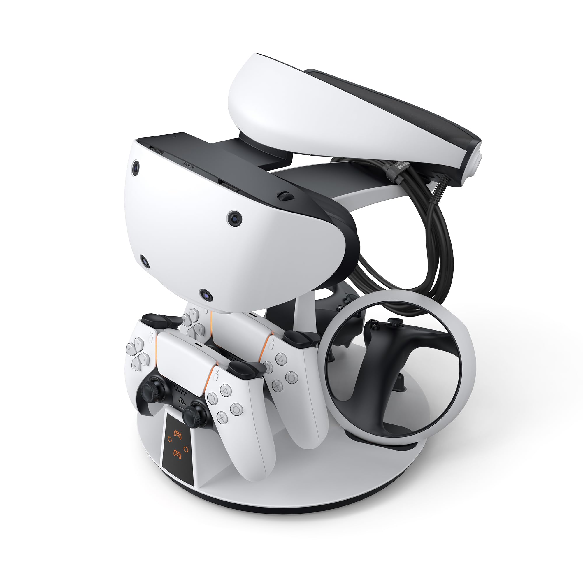 Зарядна станція з контролером KIWI design D2 для PSVR2 та PS5 із підставкою для дисплея VR та світлодіодним індикатором зарядки 3-в-1
Зарядна станція з контролером KIWI design D2 для PSVR2 та PS5 із підставкою для дисплея VR та світлодіодним індикатором зарядки 3-в-1