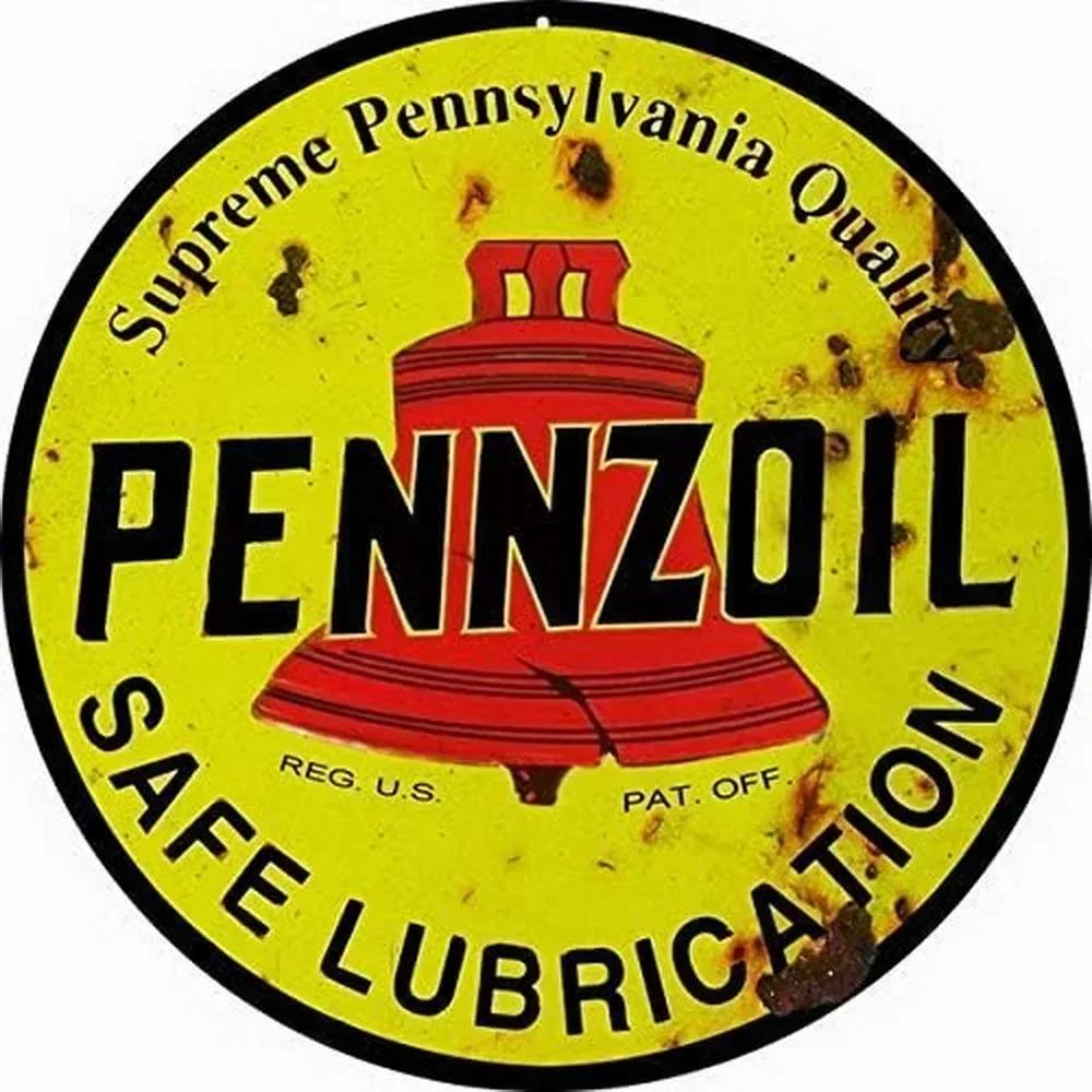 Винтажный знак заправочной станции Pennzoil: Ностальгический круглый металлический постер для декора дома, бара или кафе
Винтажный знак заправочной станции Pennzoil: Ностальгический круглый металлический постер для декора дома, бара или кафе