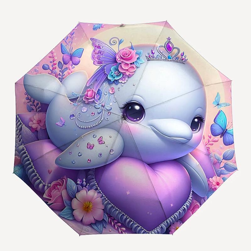 1pc Dolphin Princess umbrella automatic open/close, 8-Rib Durable Frame, Compact Folding Design, Ideal Birthday/Holiday Gift 1158A
1pc Dolphin Princess umbrella automatic open/close, 8-Rib Durable Frame, Compact Folding Design, Ideal Birthday/Holiday Gift 1158A