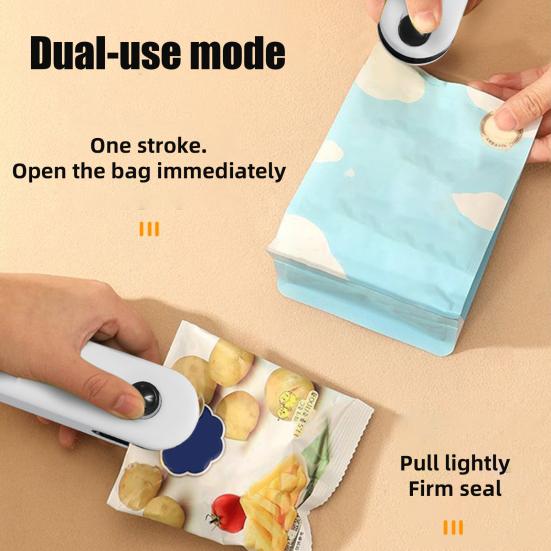 4-in-1 Mini Bag Sealer with Flashlight Bottle Opener Rechargeable Wireless Food Bag Sealer Heat Seal Machine with Cutter білий
4-in-1 Mini Bag Sealer with Flashlight Bottle Opener Rechargeable Wireless Food Bag Sealer Heat Seal Machine with Cutter білий