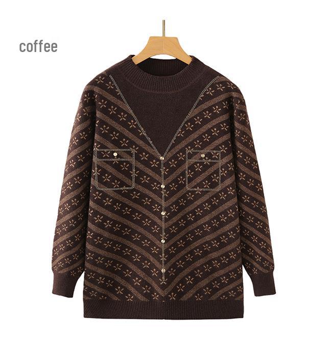 220 Jin Plus Size Autumn/Winter Round Neck Knit Sweater for Middle-Aged & Elderly 8XL (205-220 Jin) кавовий
220 Jin Plus Size Autumn/Winter Round Neck Knit Sweater for Middle-Aged & Elderly 8XL (205-220 Jin) кавовий