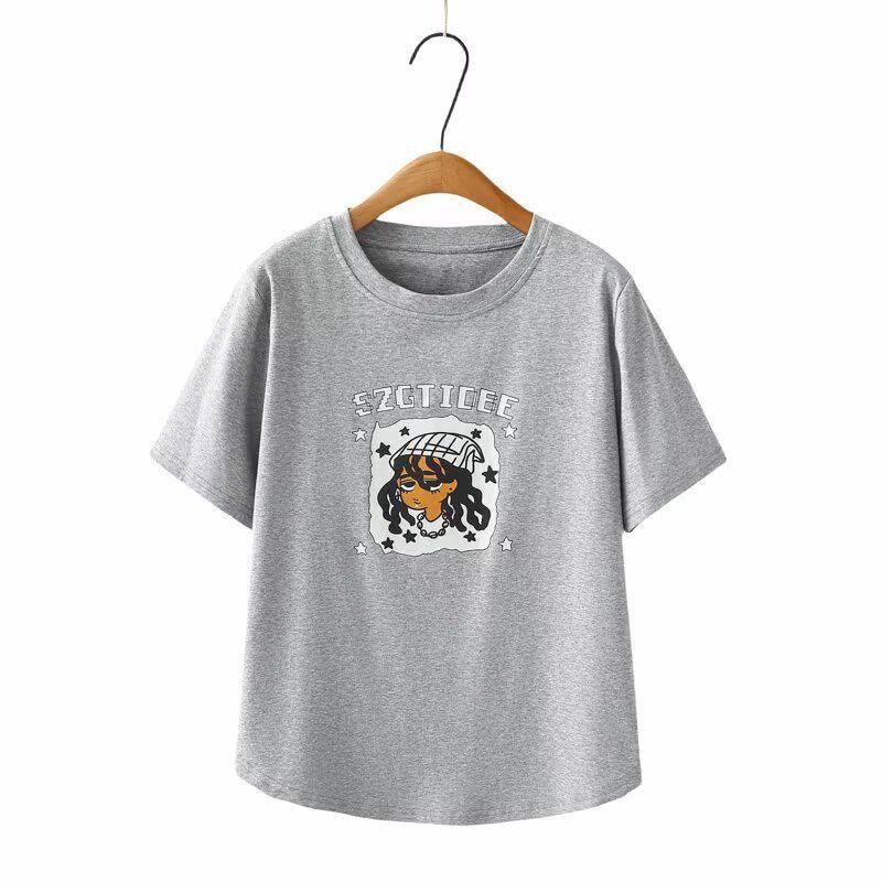 Plus Size Women s Cartoon Print Cotton T-shirt, Short Sleeve, Round Neck - 2025 Summer Fashion 4XL сірий колір
Plus Size Women s Cartoon Print Cotton T-shirt, Short Sleeve, Round Neck - 2025 Summer Fashion 4XL сірий колір