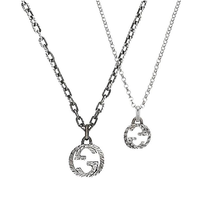 Gucci Interlocking Vintage Distressed Weave Decorated Engraved Pattern Double G Silver Pendant Matte 925 Silver Necklace 455535/455307-J8400-0811 Dust Bag+Box (Random Color)
Gucci Interlocking Vintage Distressed Weave Decorated Engraved Pattern Double G Silver Pendant Matte 925 Silver Necklace 455535/455307-J8400-0811 Dust Bag+Box (Random Color)