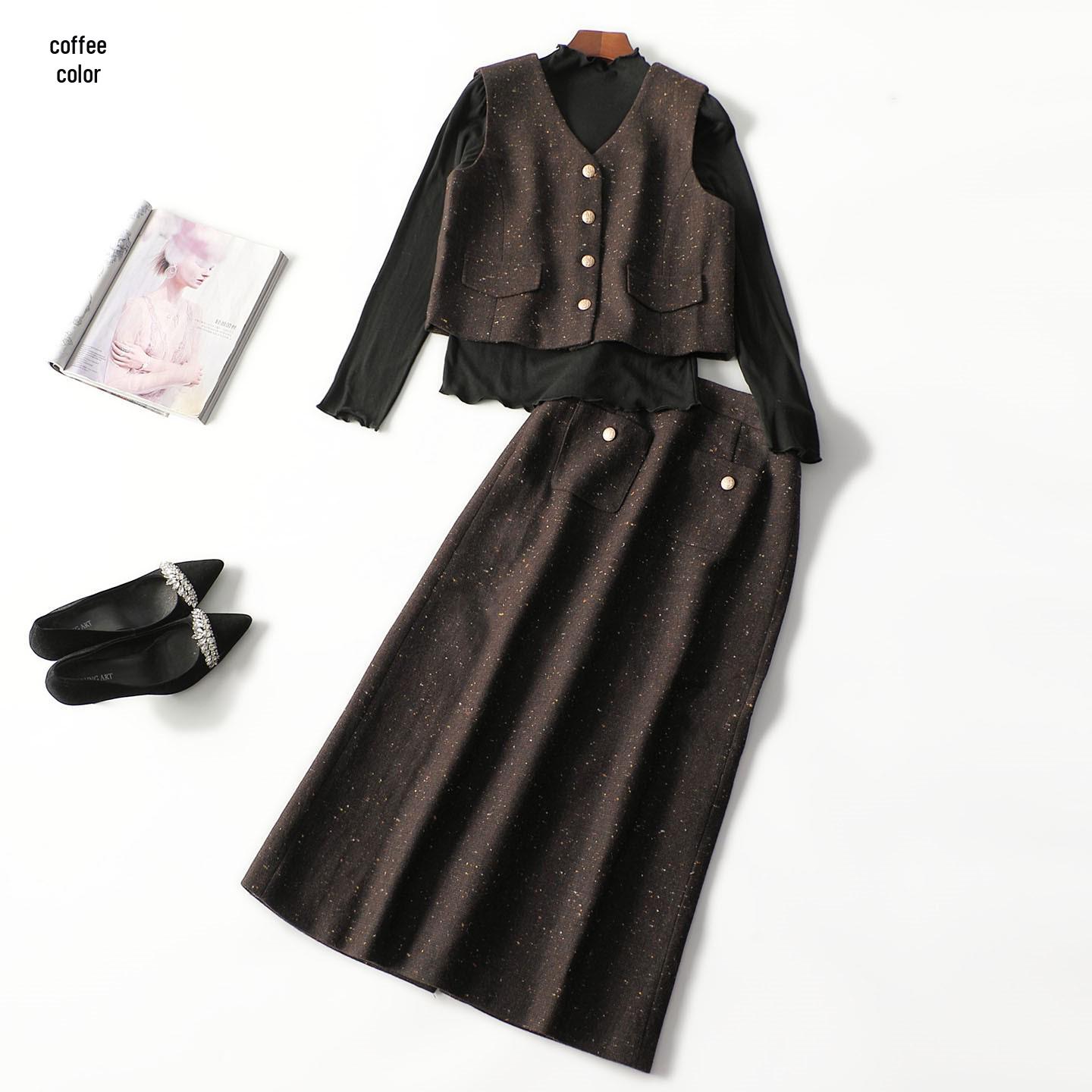 Autumn Long Sleeve Mid-Length Vest & Skirt Set L кофейный
Autumn Long Sleeve Mid-Length Vest & Skirt Set L кофейный